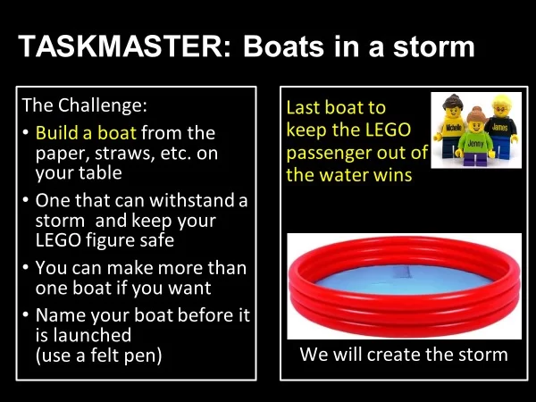 Taskmaster - boat in a storm